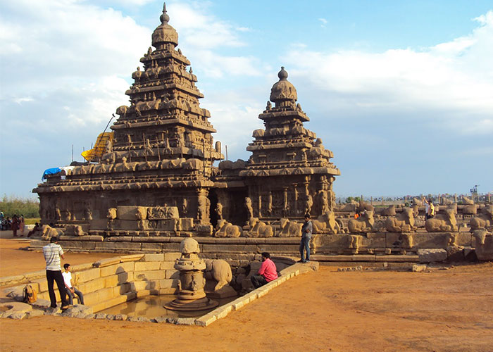 temple de rivage durant la visite de l'Inde du Nord